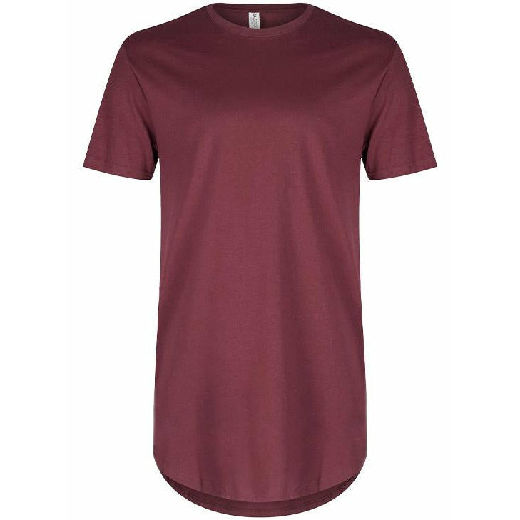 Burgundy Tall Long Scoop T-Shirt
