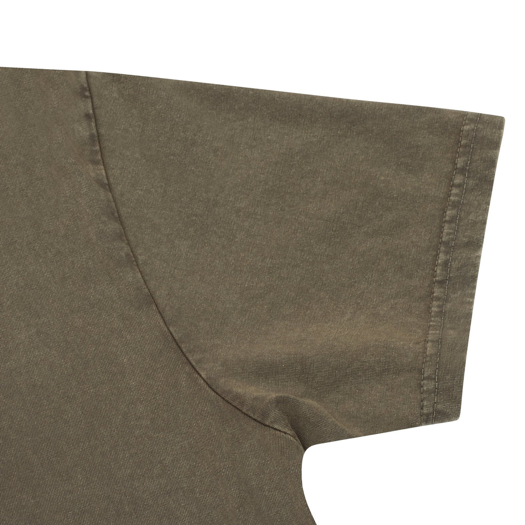 Olive Vintage Wash Scoop T Shirt UCXX